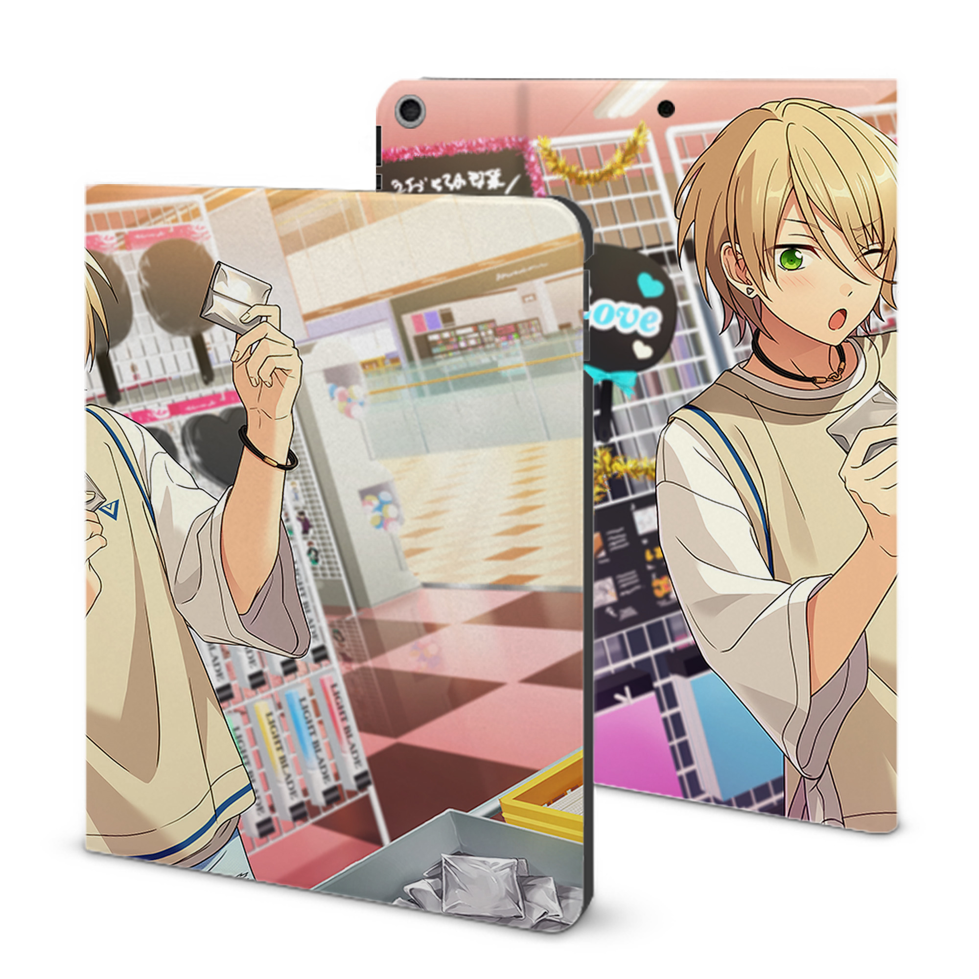 （画像用） あんさんぶるスターズ! Ensemble Stars IPad ケース ブック型 PUレザー TPU 耐衝撃 軽量 薄型 ペン収納なし 全面保護 IPad 各モデル対応